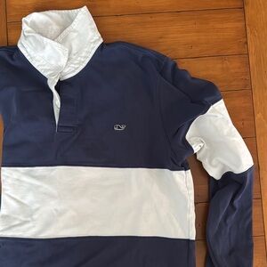 Men’s Vineyard Vines Navy and White Rugby Shirt